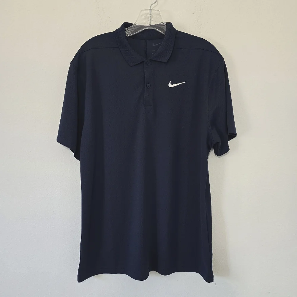 Nike Dri-Fit Victory Solid Golf Polo Shirt Navy Men's Medium